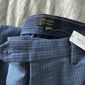 Banana Republic Navy Herringbone Trousers